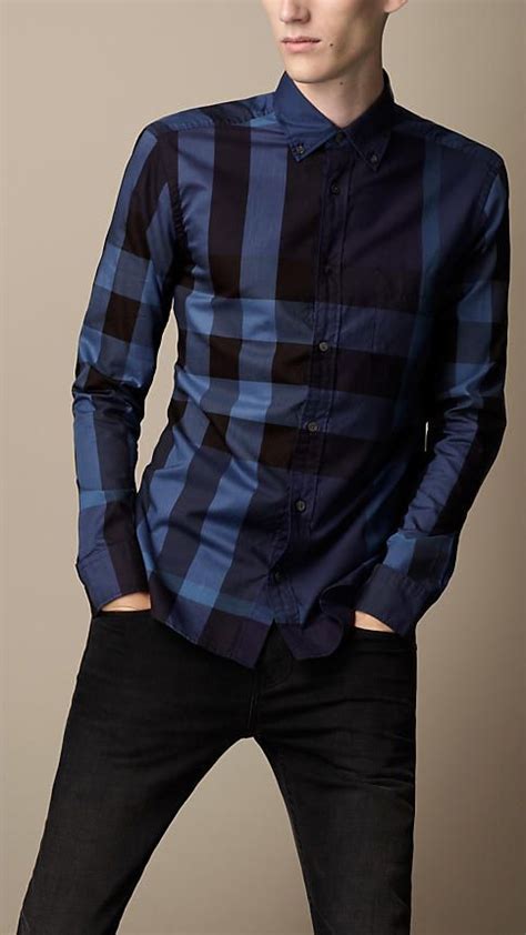 burberry crow shirt bright aqua|Burberry clothing for men.